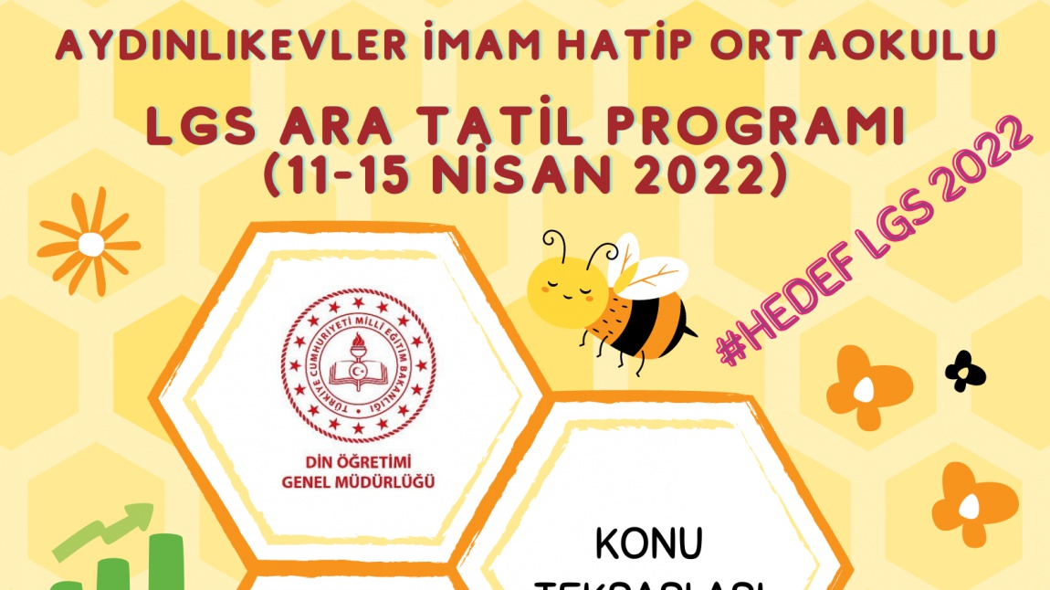 Hedef LGS 2022 Nisan Ara Tatil Kamp Programı (11-15 Nisan)